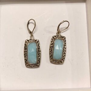 Sara Blaine earrings sterling silver with amazonite stones